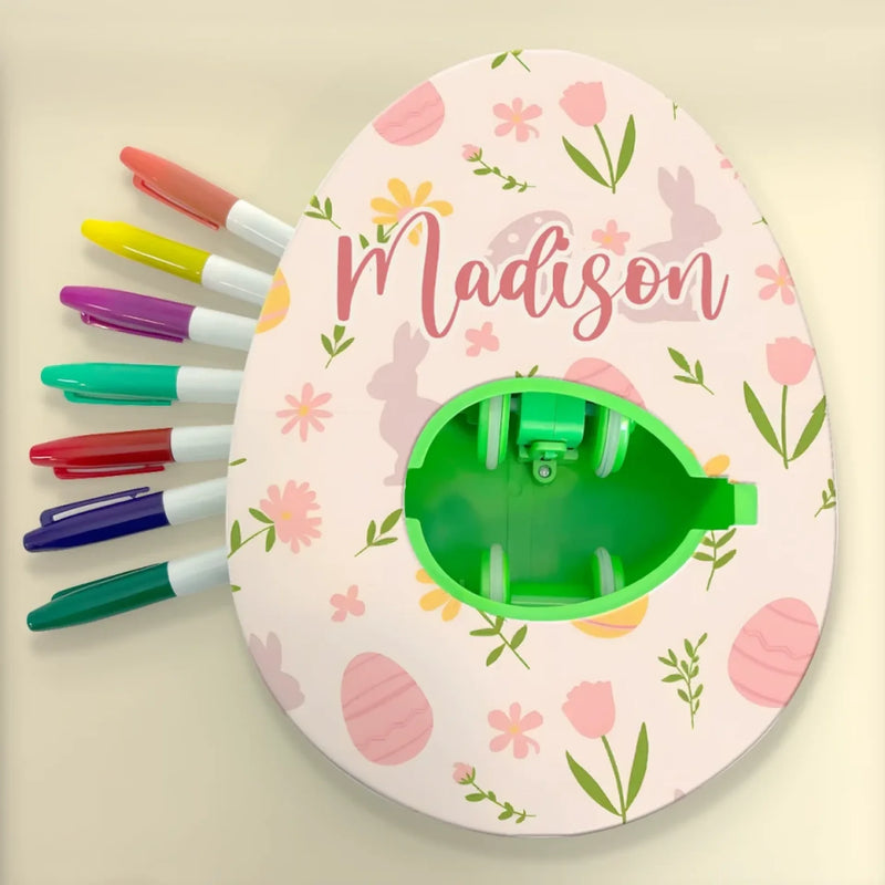 Custom Name Easter Egg Decorating Gifts for Kids - Personalized Egg Decorating Kit