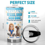 Custom Name Girl and Her Dog Gifts for Dog Lovers - Personalized Tumbler