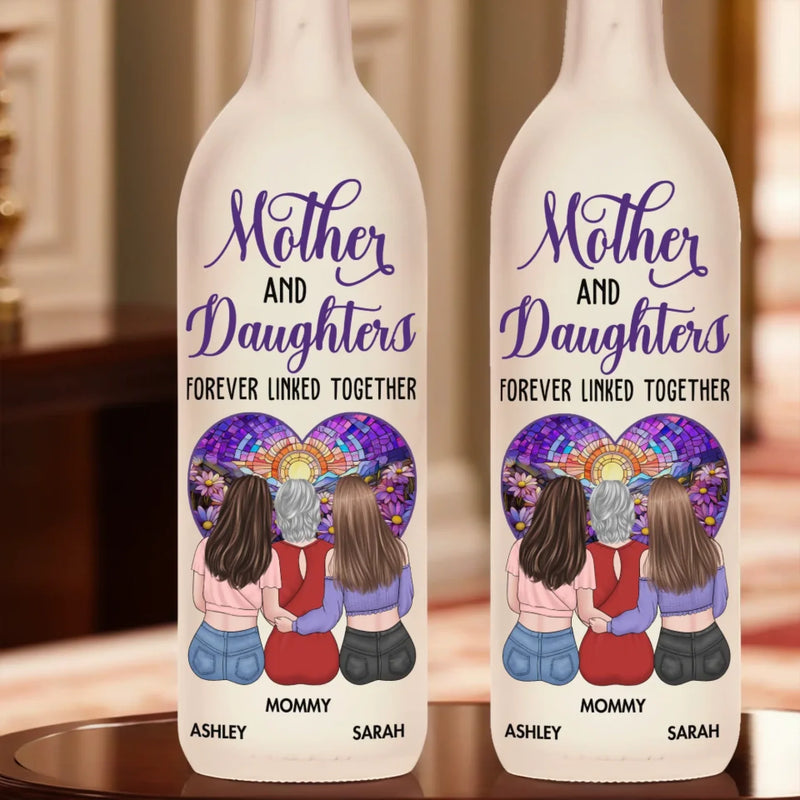 No Bond Is Stronger Than Ours - Family Personalized Custom Bottle Lamp - Mother's Day, Gift For Mom, Daughter, Son