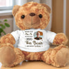 Custom Photo Hug This Bear And Feel My Love - Memorial Personalized Custom Teddy Bear Plush - Sympathy Gift For Family Members