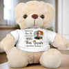 Custom Photo Hug This Bear And Feel My Love - Memorial Personalized Custom Teddy Bear Plush - Sympathy Gift For Family Members