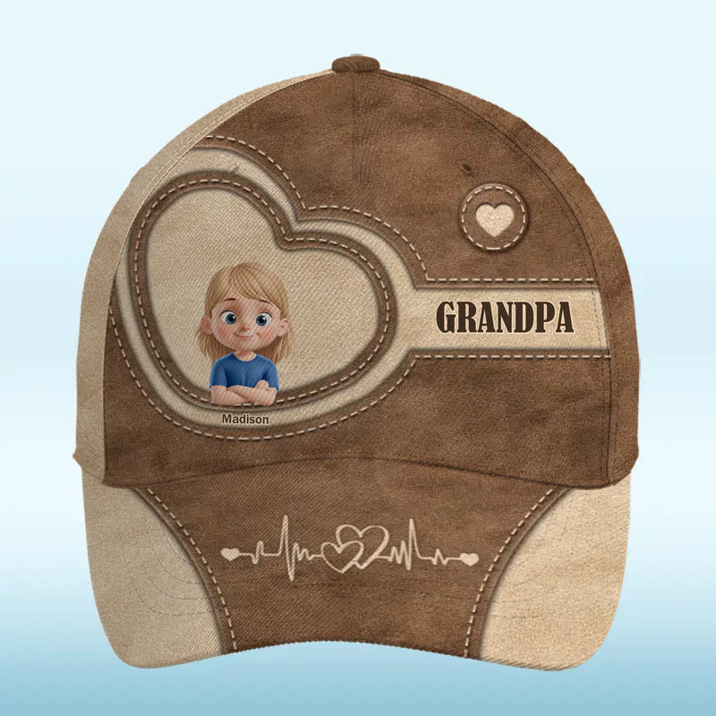 Custom Name Grandpa Family Gifts - Personalized Classic Cap
