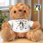 Custom Pet Photo Memorial Gifts for Dog Lovers - Personalized Teddy Bear Plush