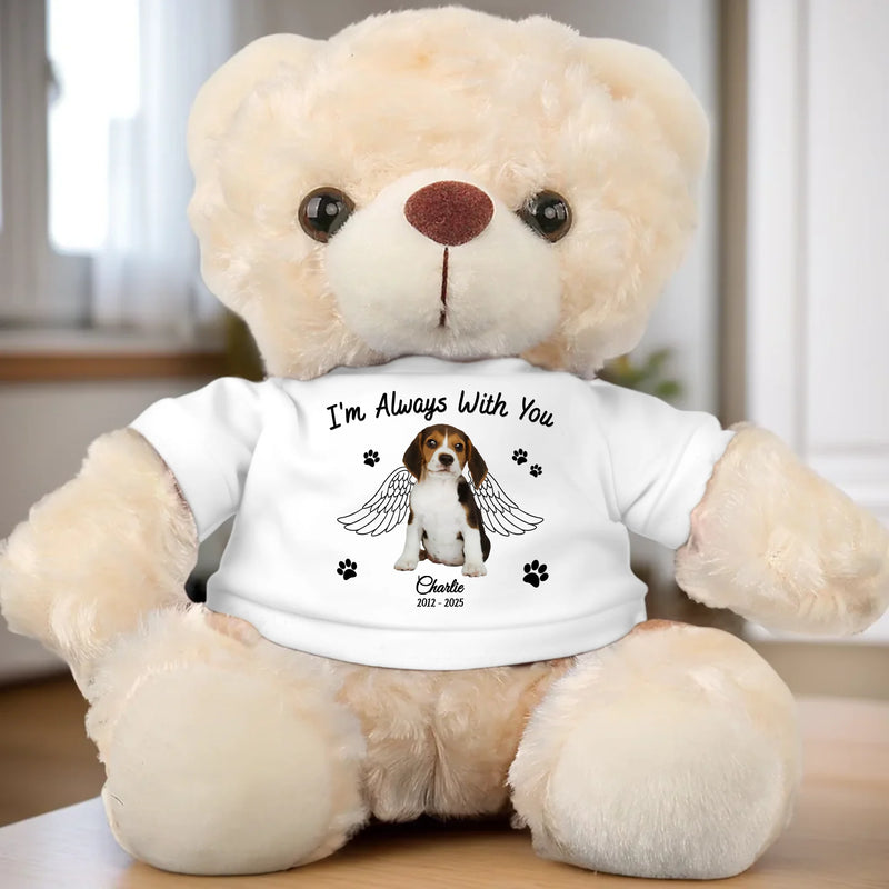 Custom Pet Photo Memorial Gifts for Dog Lovers - Personalized Teddy Bear Plush