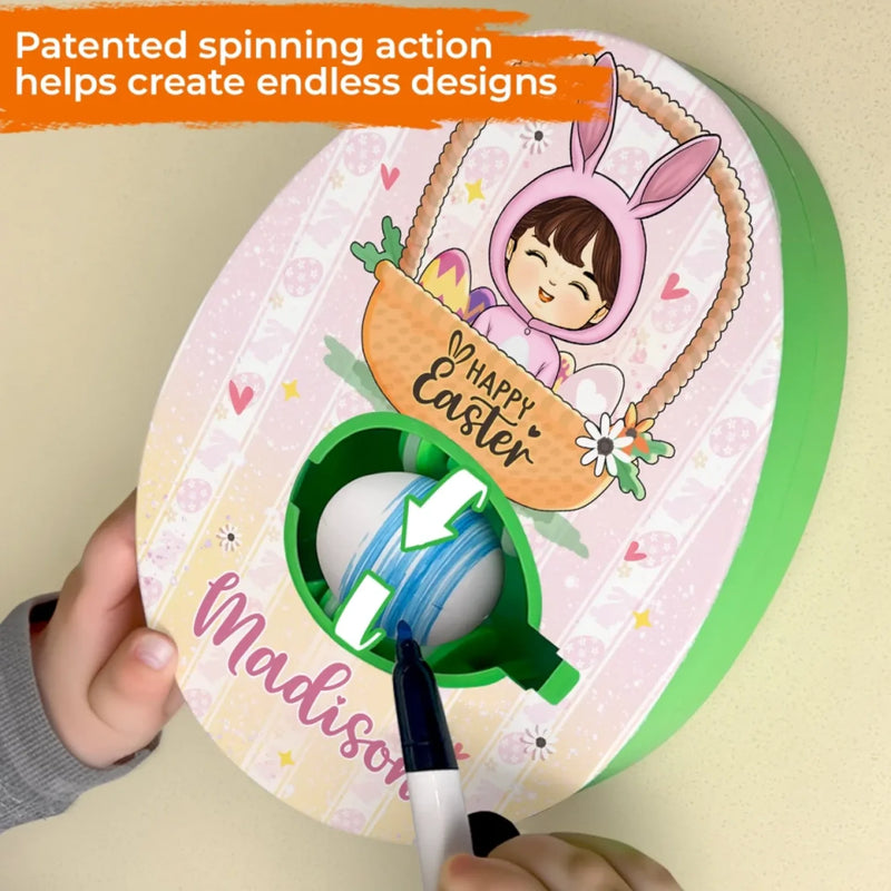 Custom Name Easter Gifts for Kids - Personalized Egg Decorating Kit