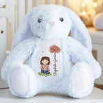 Custom Name Flower Girl Gifts - Personalized Bunny Plush