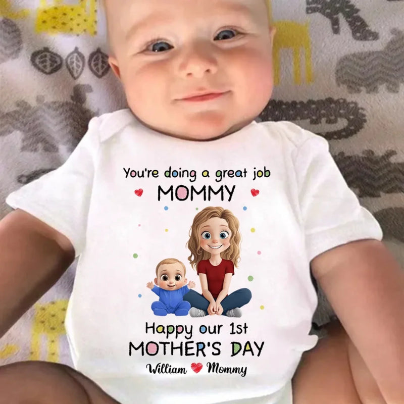 Custom Name Mother's Day Gifts for Mommy - Personalized Baby Onesies