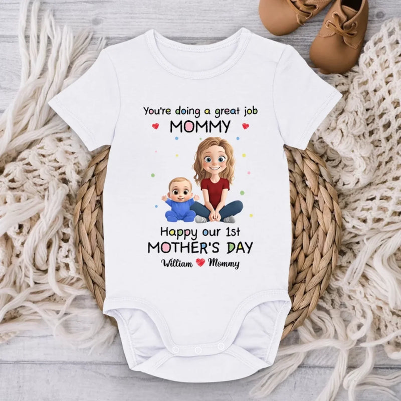 Custom Name Mother's Day Gifts for Mommy - Personalized Baby Onesies
