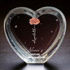 Forever Blossoming In Your Heart - Family Personalized Custom 3D Crystal Heart Shaped - Mother's Day, Gift For Mom, Grandma