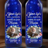 Custom Photo In Loving Memory, A Light That Never Dims - Memorial Personalized Custom Blue Bottle Lamp - Sympathy Gift For Family Members