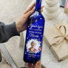 Custom Photo In Loving Memory, A Light That Never Dims - Memorial Personalized Custom Blue Bottle Lamp - Sympathy Gift For Family Members