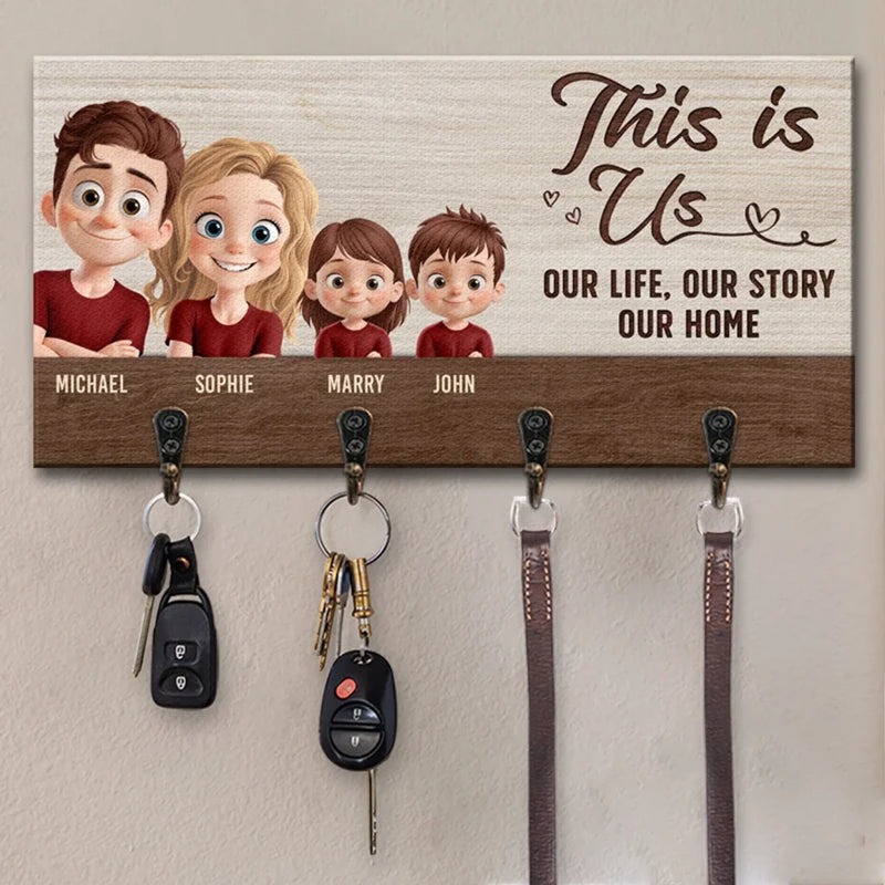 Custom Family Name Home Decor - Personalized Key Holder