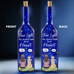 Custom Name Pet Memorial Gifts - Personalized Blue Bottle Lamp