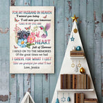 Custom Name Husband in Heaven Memorial Gifts - Personalized Poster