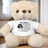 Custom Photo Cuddle This Bear Until You Can Hold Me - Family Personalized Custom Teddy Bear Plush - Mother's Day, Baby Shower Gift, Gift For First Mom, Pregnancy, Newborn Baby