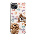 Custom Name Dog Paw Print Gifts for Dog Lovers - Personalized Phone Case