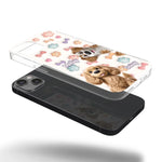 Custom Name Dog Paw Print Gifts for Dog Lovers - Personalized Phone Case