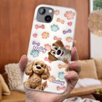 Custom Name Dog Paw Print Gifts for Dog Lovers - Personalized Phone Case