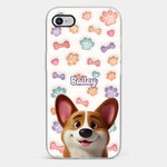 Custom Name Dog Paw Print Gifts for Dog Lovers - Personalized Phone Case
