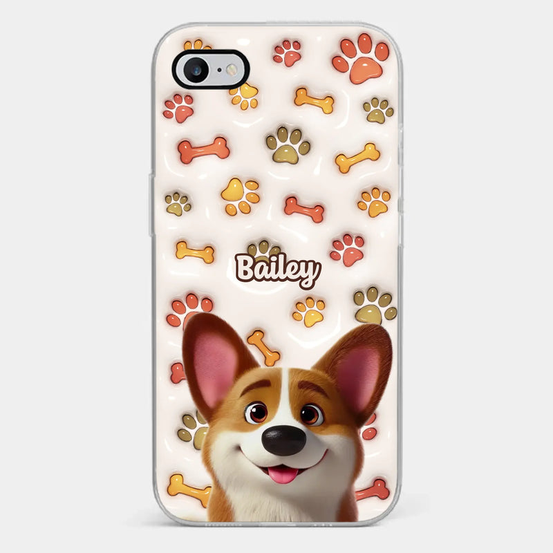 Unconditional Love In Fur - Dog Personalized Custom 3D Inflated Effect Printed Clear Phone Case - Gift For Pet Owners, Pet Lovers