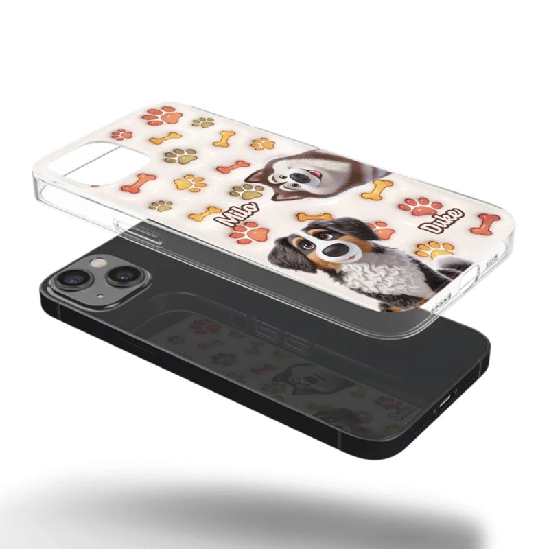 Unconditional Love In Fur - Dog Personalized Custom 3D Inflated Effect Printed Clear Phone Case - Gift For Pet Owners, Pet Lovers