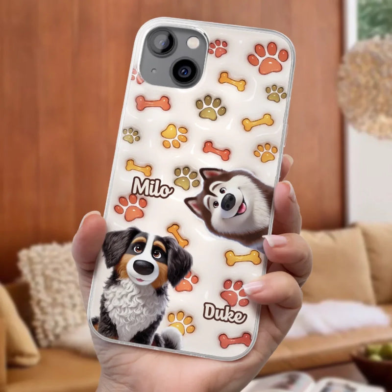 Unconditional Love In Fur - Dog Personalized Custom 3D Inflated Effect Printed Clear Phone Case - Gift For Pet Owners, Pet Lovers