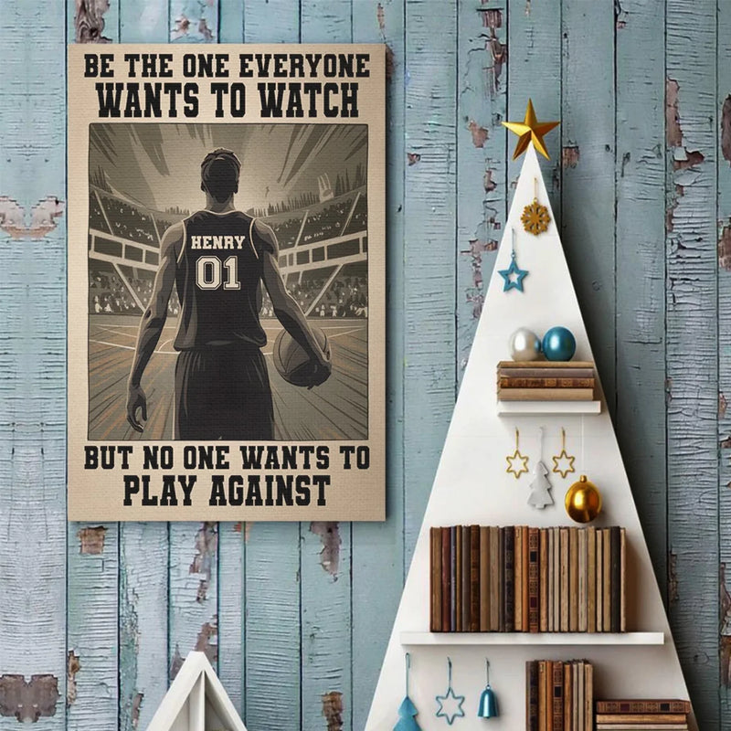 Custom Name Number Basketball Gifts for Players - Personalized Poster