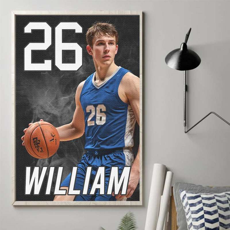 Custom Photo Basketball Player Gifts - Personalized Poster