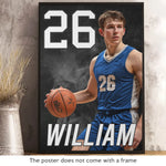 Custom Photo Basketball Player Gifts - Personalized Poster