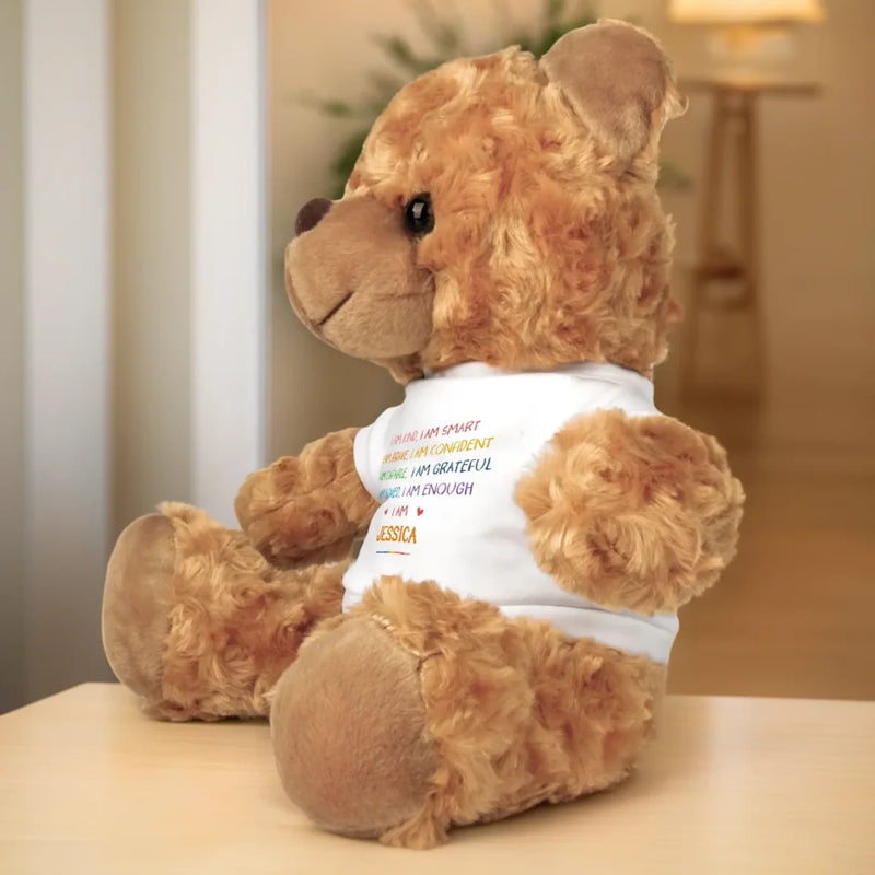 Custom Name Affirmation Gifts for Kids - Personalized Teddy Bear Plush