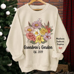 Custom Name Grandma's Garden Gifts for Grandma - Personalized Sweater