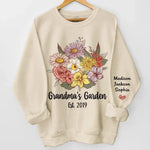 Custom Name Grandma's Garden Gifts for Grandma - Personalized Sweater