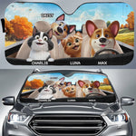 Custom Name Pet Car Ride Gifts for Pet Lovers - Personalized Auto Sunshade