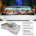 Custom Name Pet Car Ride Gifts for Pet Lovers - Personalized Auto Sunshade