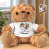 Custom Photo A Cuddle From Heaven - Memorial Personalized Custom Teddy Bear Plush - Sympathy Gift For Family Members
