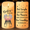 Life’s Better With Besties By Your Side - Bestie Personalized Custom LED Candle - Gift For Best Friends, BFF, Sisters
