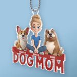 Custom Name Dog Mom Gifts for Dog Lovers - Personalized Car Ornament