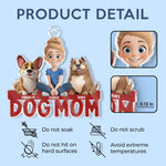 Custom Name Dog Mom Gifts for Dog Lovers - Personalized Car Ornament