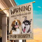Custom Pet Photo Dog Security Gifts for Dog Lovers - Personalized Flag
