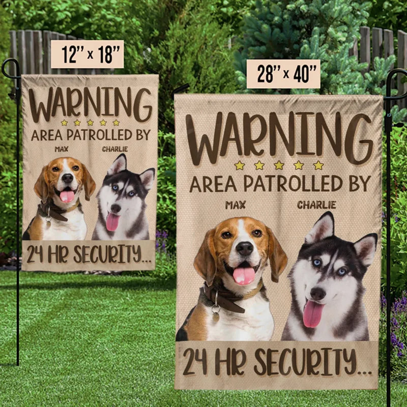 Custom Pet Photo Dog Security Gifts for Dog Lovers - Personalized Flag
