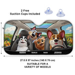 Custom Name Pet Car Ride Gifts for Pet Lovers - Personalized Auto Sunshade