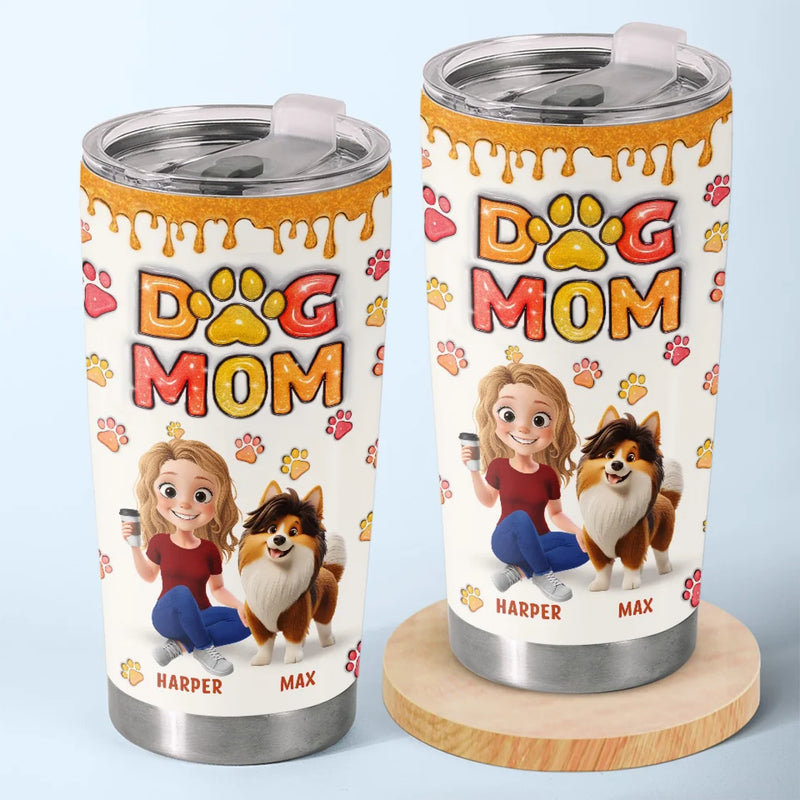 Fur Babies, Forever - Dog Personalized Custom 3D Inflated Effect Printed Tumbler - Gift For Pet Owners, Pet Lovers