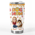 Custom Name Dog Mom Gifts for Women - Personalized Tumbler