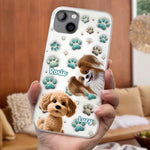 Custom Name Dog Paw Print Gifts for Pet Lovers - Personalized Phone Case