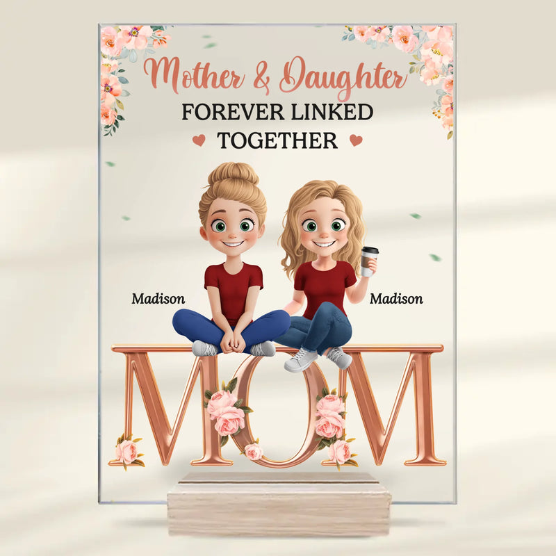 Custom Name Mother and Daughters Gifts - Personalized Acrylic Plaque