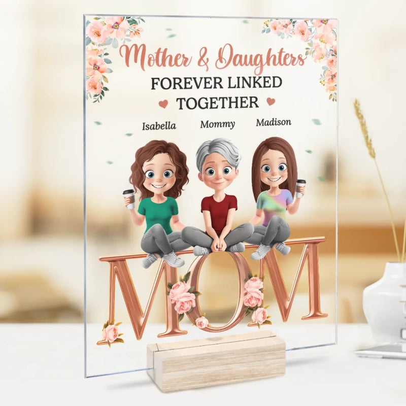 Custom Name Mother and Daughters Gifts - Personalized Acrylic Plaque