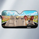 Custom Name Pet Car Ride Gifts for Pet Lovers - Personalized Auto Sunshade