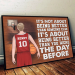 Custom Name Basketball Motivation Gifts - Personalized Poster