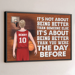Custom Name Basketball Motivation Gifts - Personalized Poster