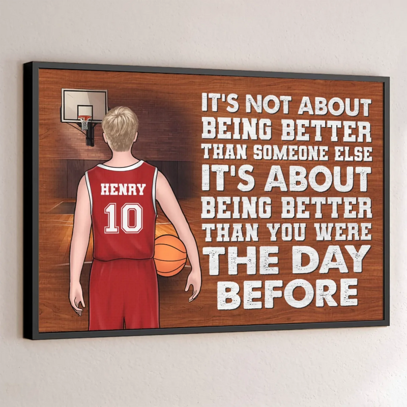 Chase Progress, Not Perfection - Personalized Custom Horizontal Poster - Gift For Sport Lovers, Sport Players